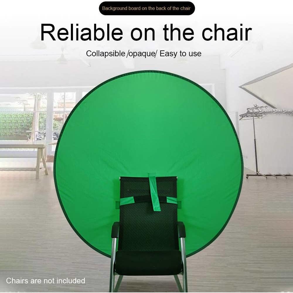 NIB-75 cm Pop Up Green Screen Background Circular Chair Attachment